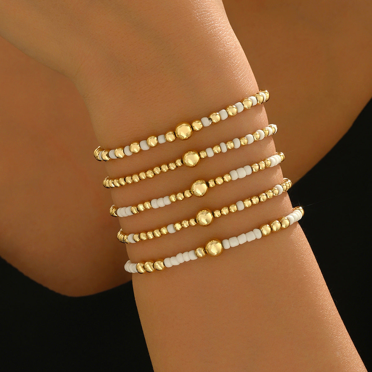 Wholesale Bohemian Beaded Bracelet Set Colorful Cross Design Women S Jewelry Accessory Gift