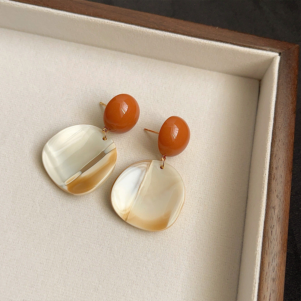 Wholesale Retro Vintage Maillard Cute Acrylic Earrings