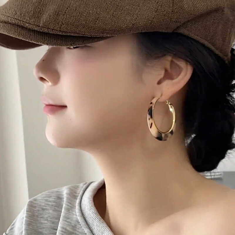 Wholesale Leopard Print  Exaggerated Hoop Earrings