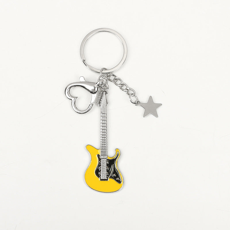 Wholesale Vintage Pentagram Guitar Keychains ACC-KC-HongAo007