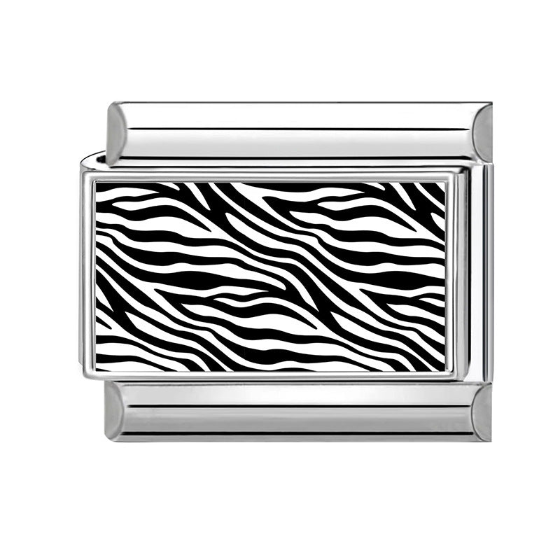 Wholesale Stainless Steel DIY Modular Bracelet Leopard Pattern Jewelry Accessory