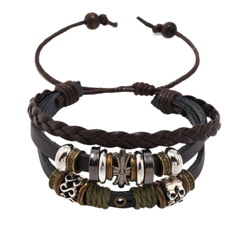 Wholesale Leather Pull Bracelet  Multi-Layer Bracelet