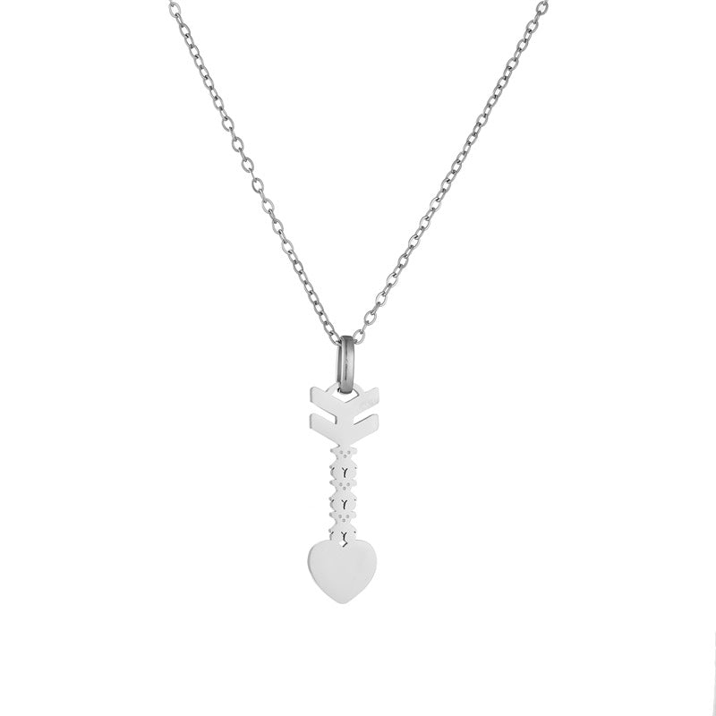 Wholesale bear stainless steel necklace suit arrow bear  earrings