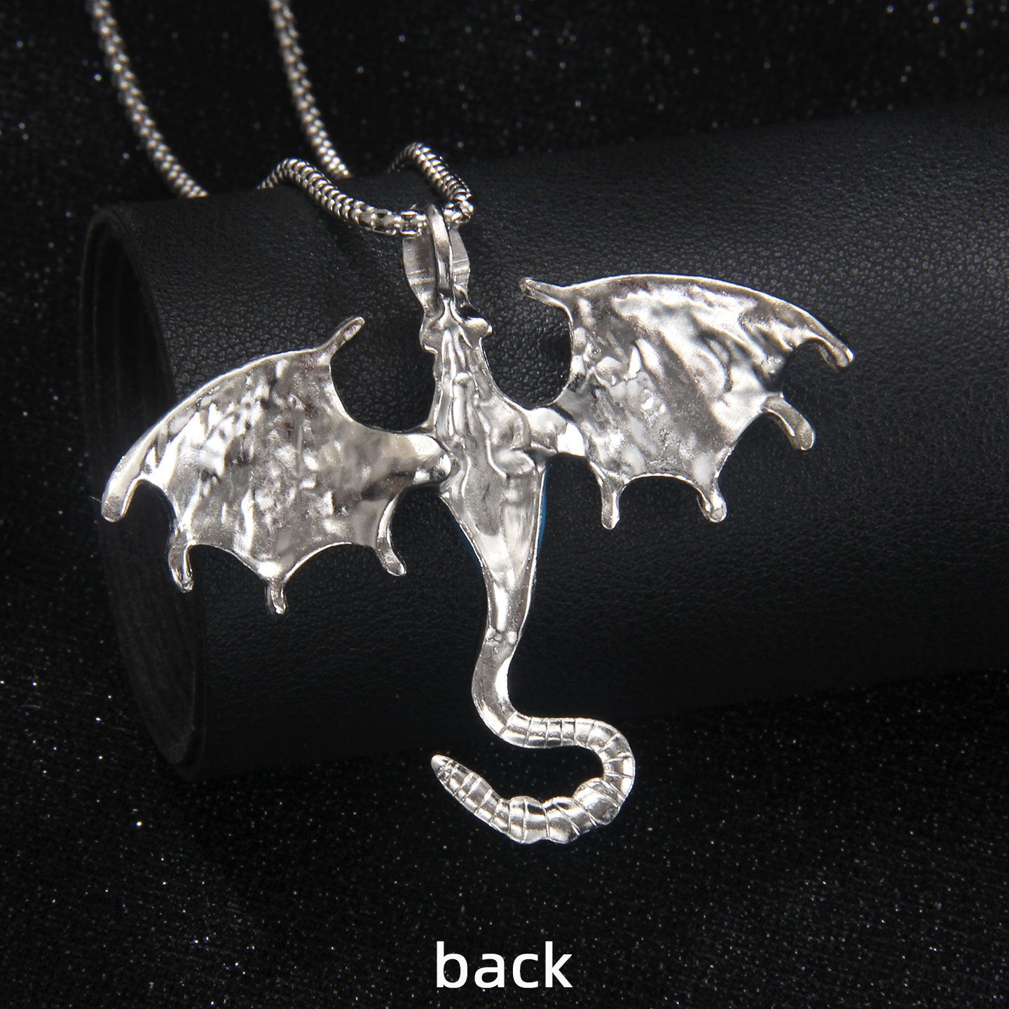 Wholesale Diamond Flying Dragon Stainless Steel Necklace