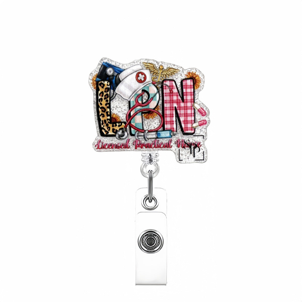 Wholesale  acrylic glitter bow   Badge Reels