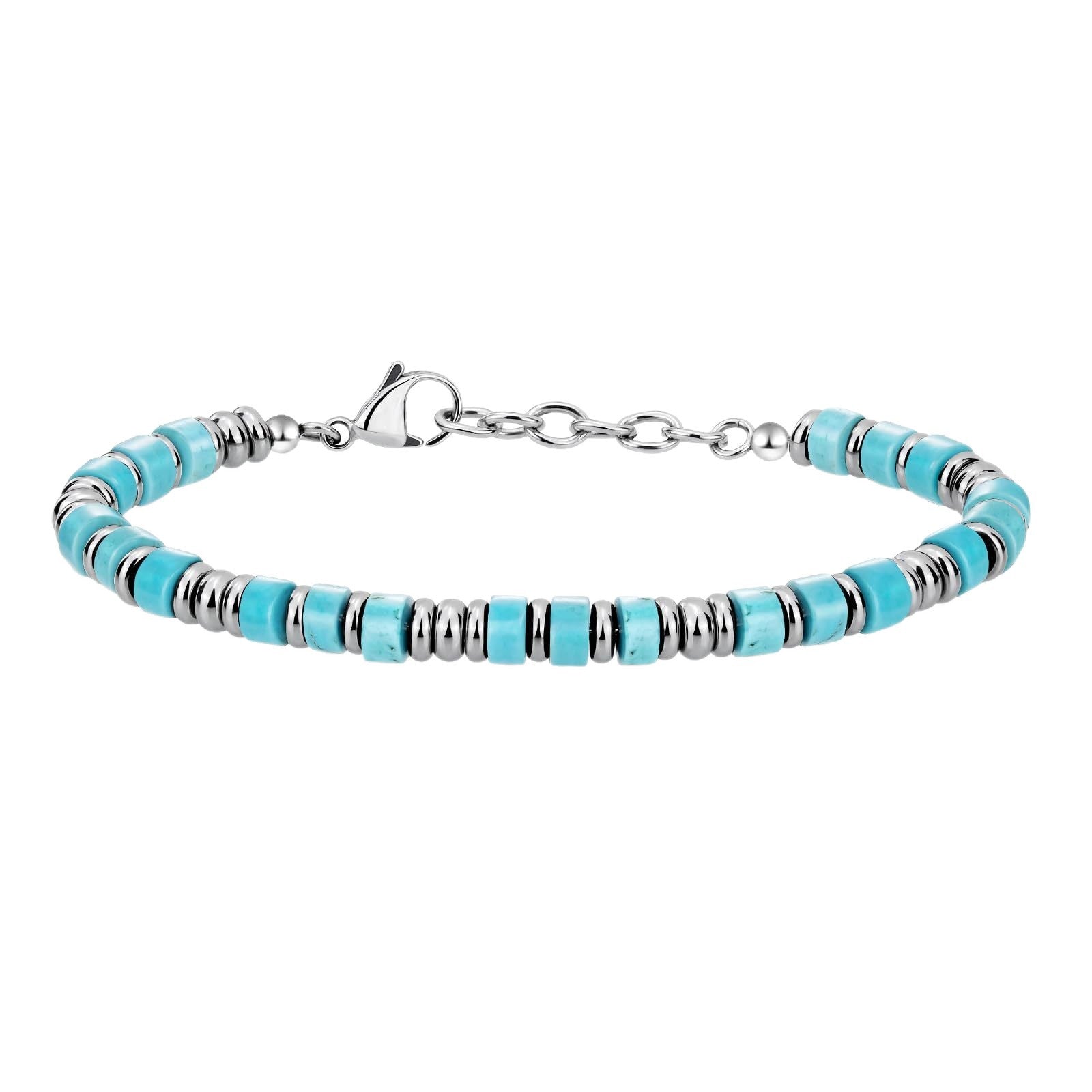 Wholesale Bohemian Chain Bracelet Natural Obsidian Beads Stainless Steel Business Gift Fashion Accessory