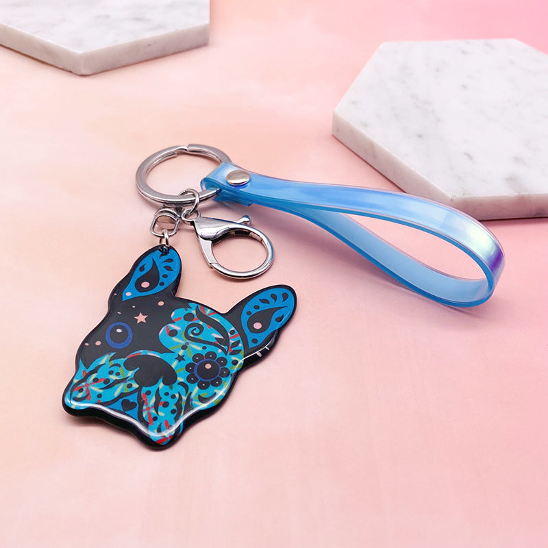 Wholesale French Bulldog Acrylic Keychains ACC-KC-Yiyan001