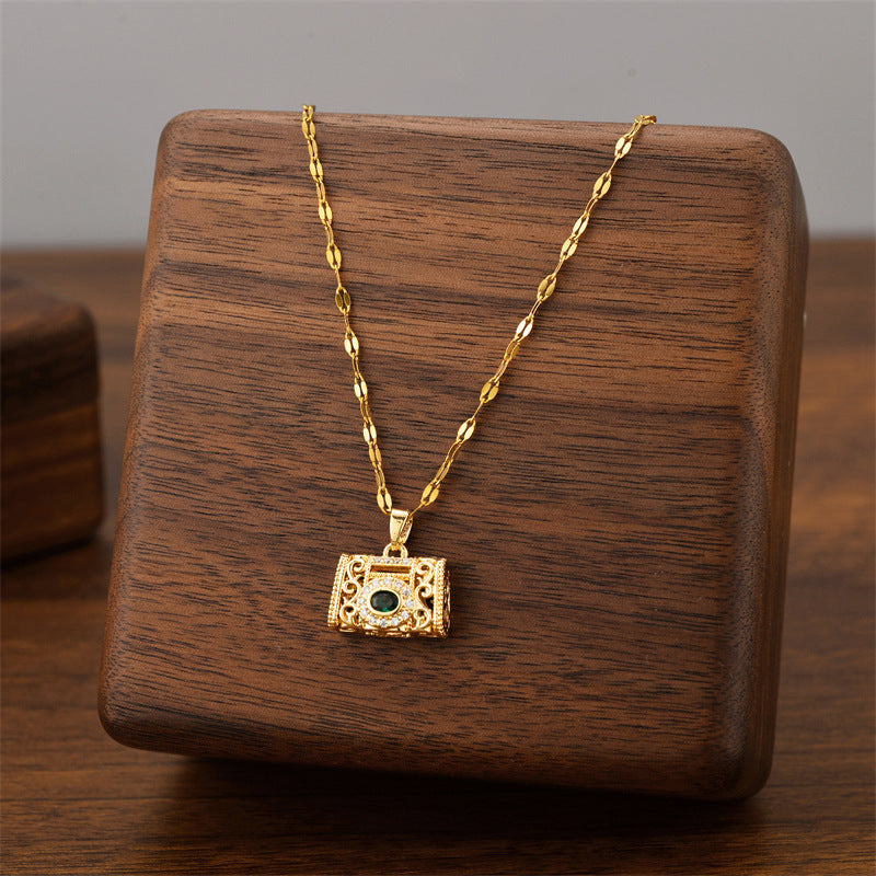 Wholesale Light Luxury Titanium Steel Necklace ACC-NE-Quanx007