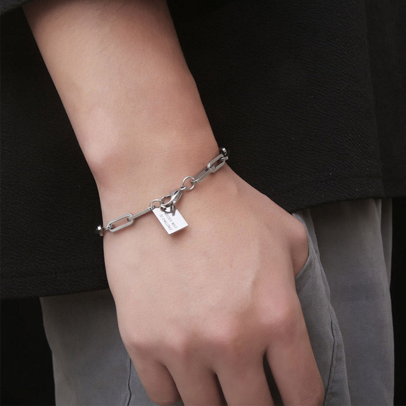 Wholesale Titanium Steel Geometric Square Bracelets ACC-BT-Yixin004