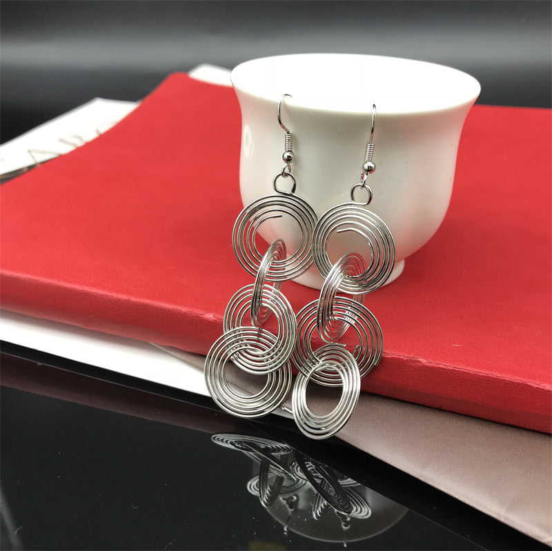 Wholesale Hoop Long Metal Earrings ACC-ES-FX040