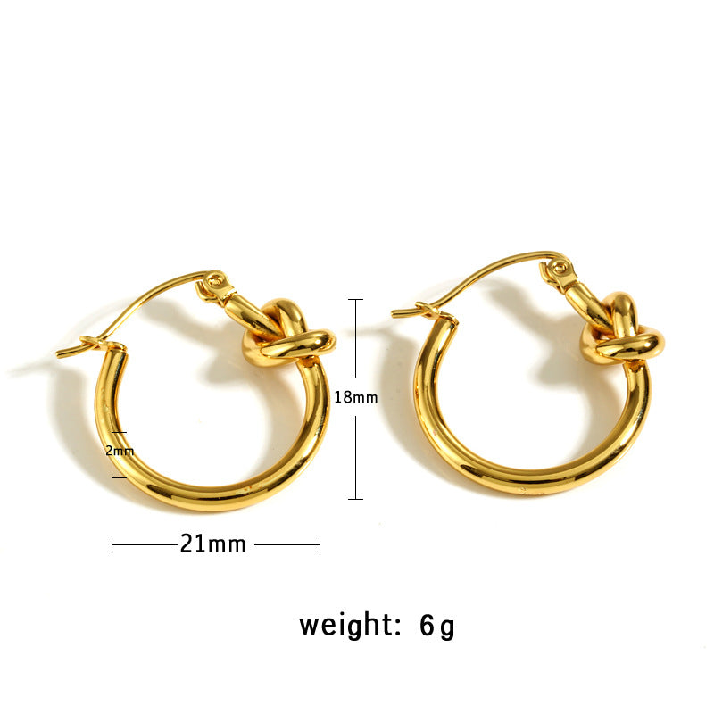 Boucles d'oreilles en acier inoxydable rondes en gros