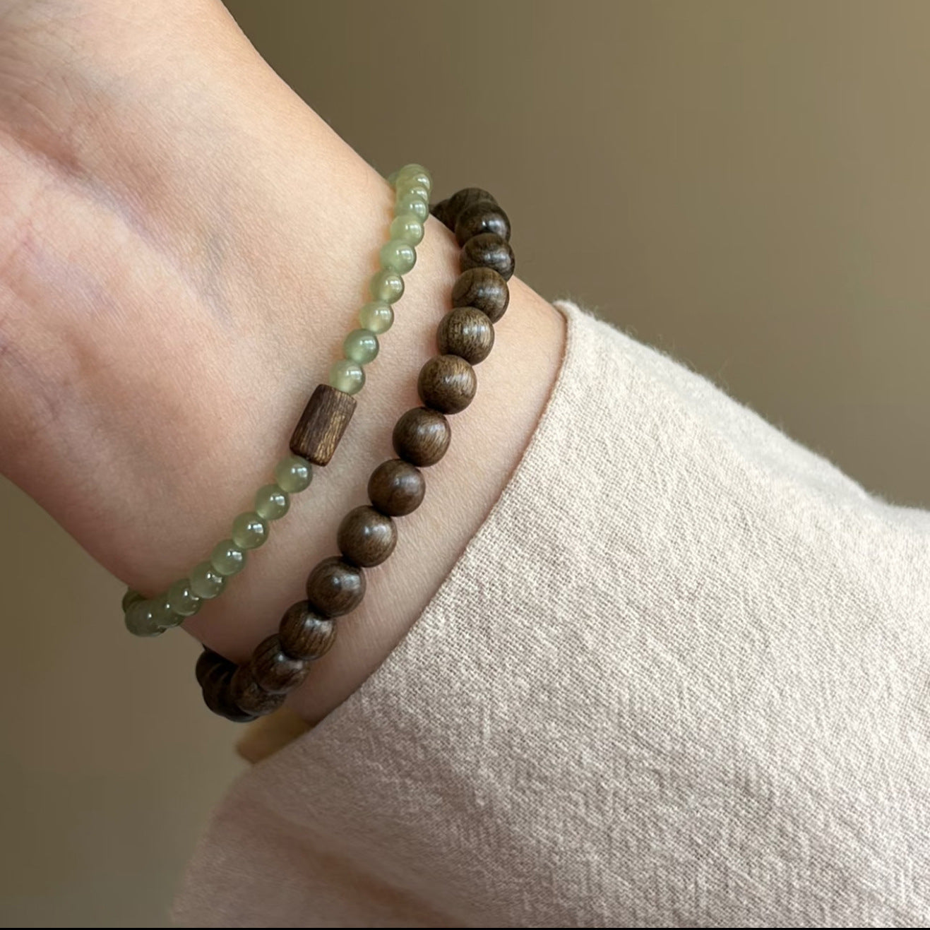 Wholesale Fragrant Wood Bracelet Single Loop New Chinese Style Layering Jewelry Accessory for Women