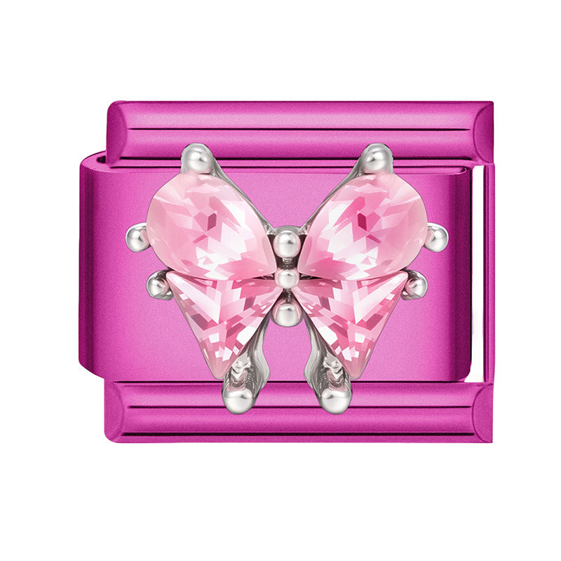 Wholesale 9mm Italian Charm Starter Bracelets DIY square Single Section Creative Stainless Steel Composable Bracelet