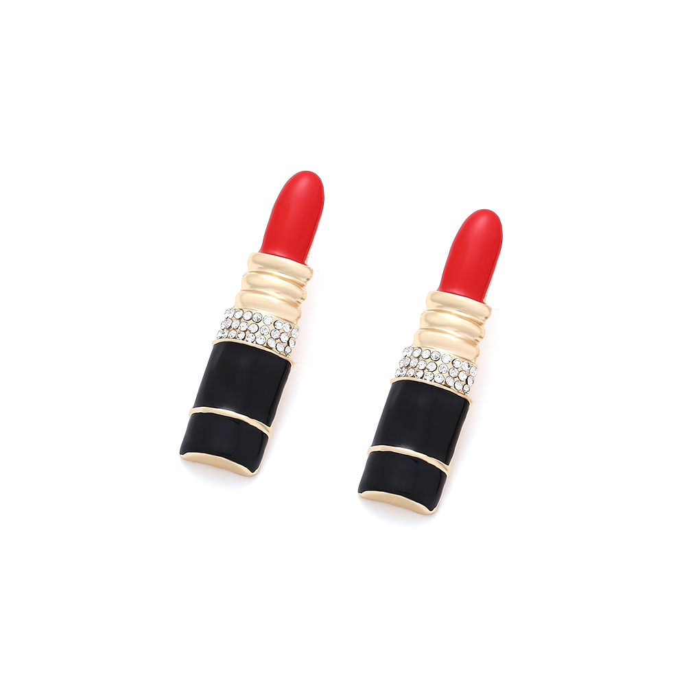 Wholesale Valentine's Day Glazed Lipstick Earrings