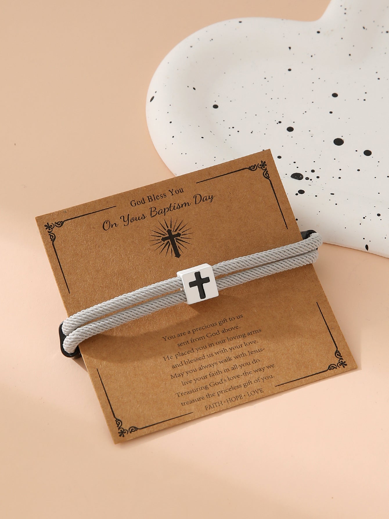 Bracelet de corde à main réglable en alliage en gros simple