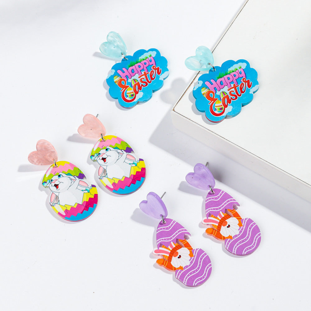 Wholesale Easter Love Bunny Surprise Party Earrings