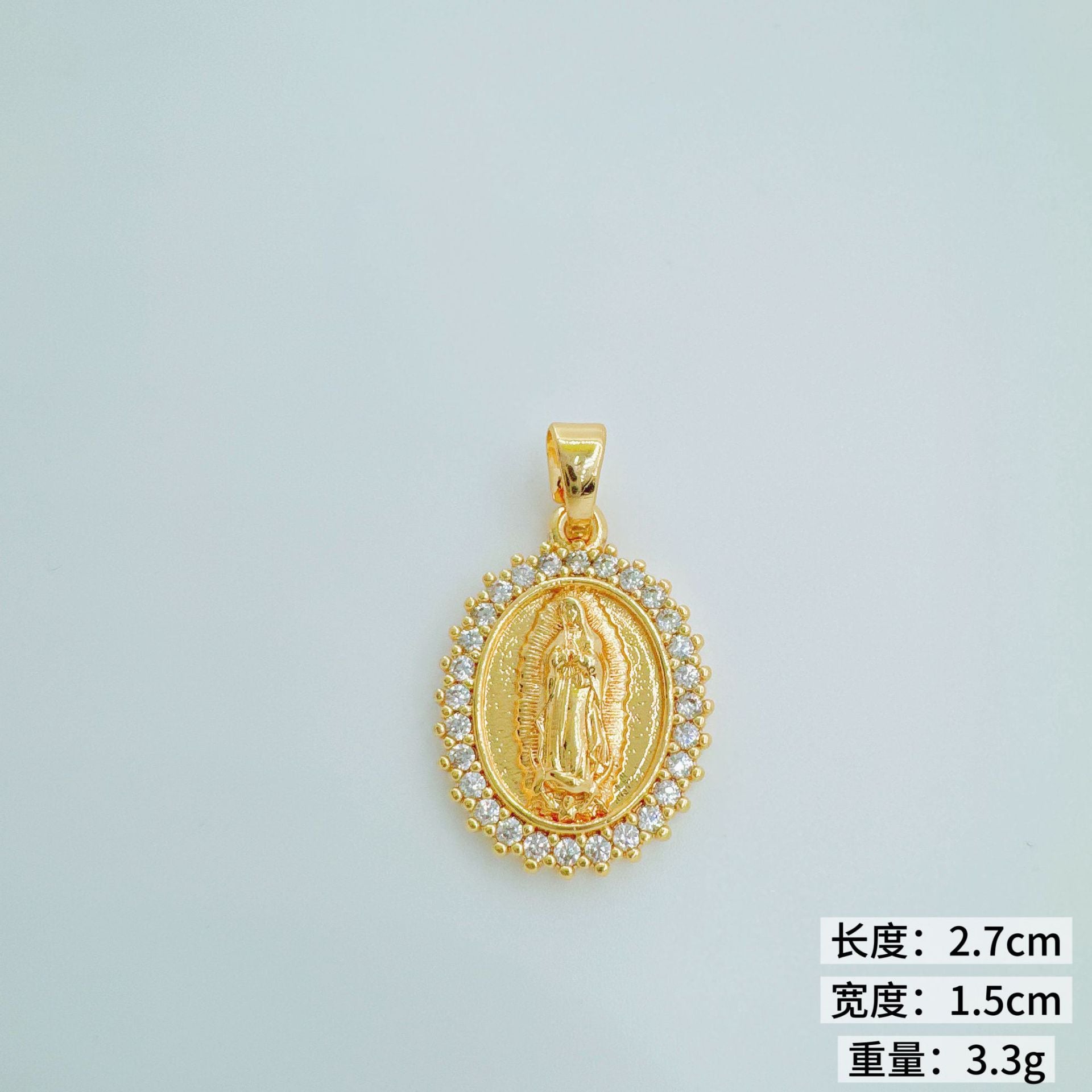 Wholesale Chic Copper Zircon Pendant Necklace Trendy Fashion Accessory Gift