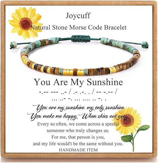 Wholesale Morse Code Tiger Eye Stone Bracelet Unisex Fashion Accessory Gift