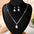 Wholesale Diamond Zircon Necklace Earring Set