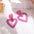 Wholesale Valentine's Day Gift Love Heart Pink Tassel Earrings Set