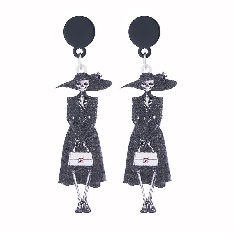 Wholesale  Night Party Horror Acrylic Halloween Earrings