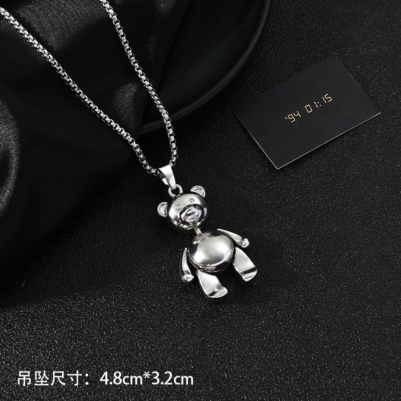 Wholesale Titanium Steel Long Necklace Men's Sweater Chain ACC-NE-Meihun009