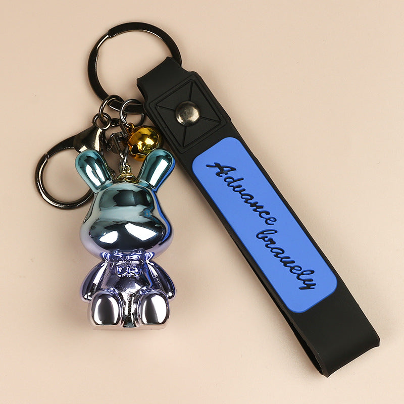 Wholesale Cartoon Gradient Colorful Sitting Bunny Keychains ACC-KC-HongAo008