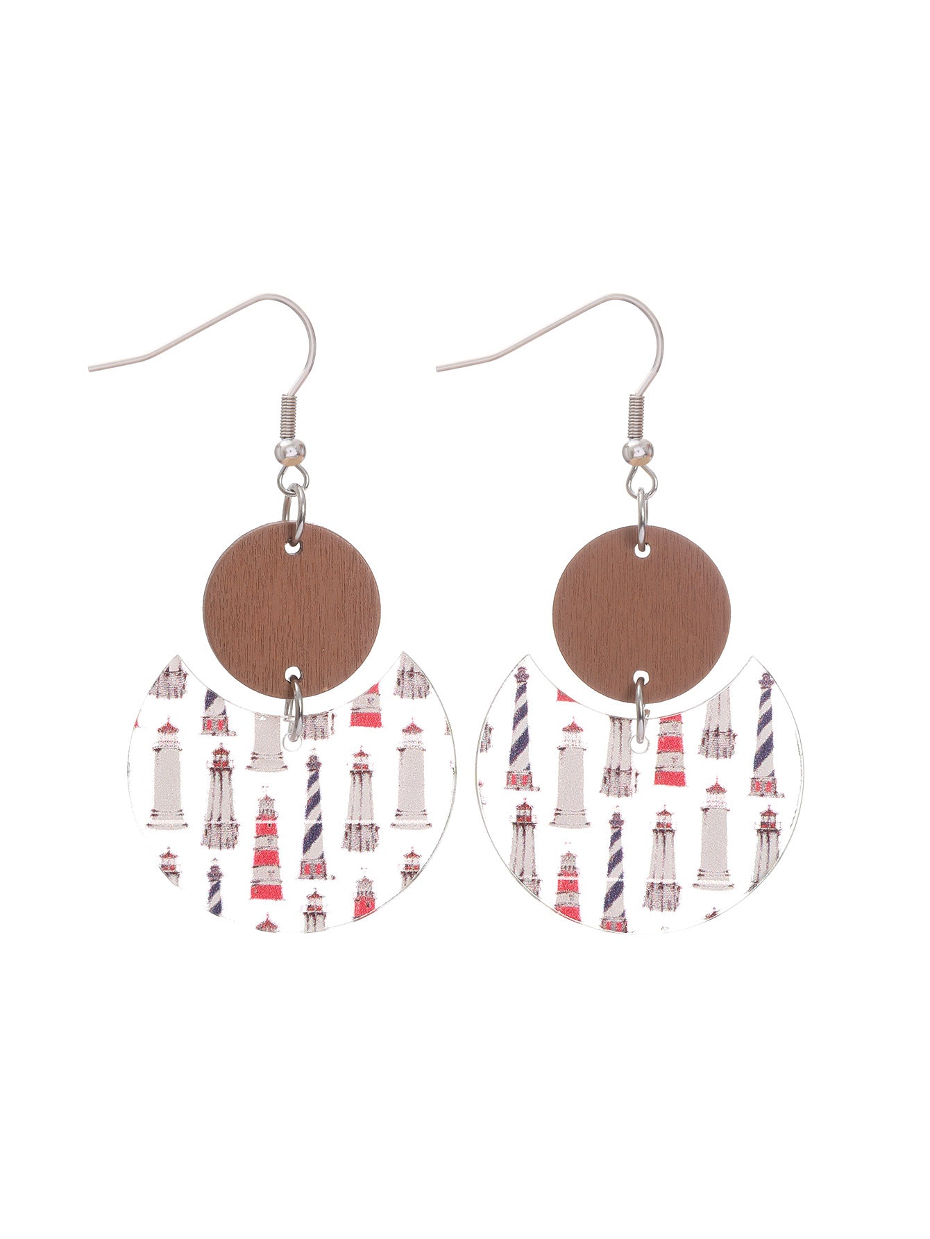 Wholesale  Butterfly Printing Acrylic Earrings
