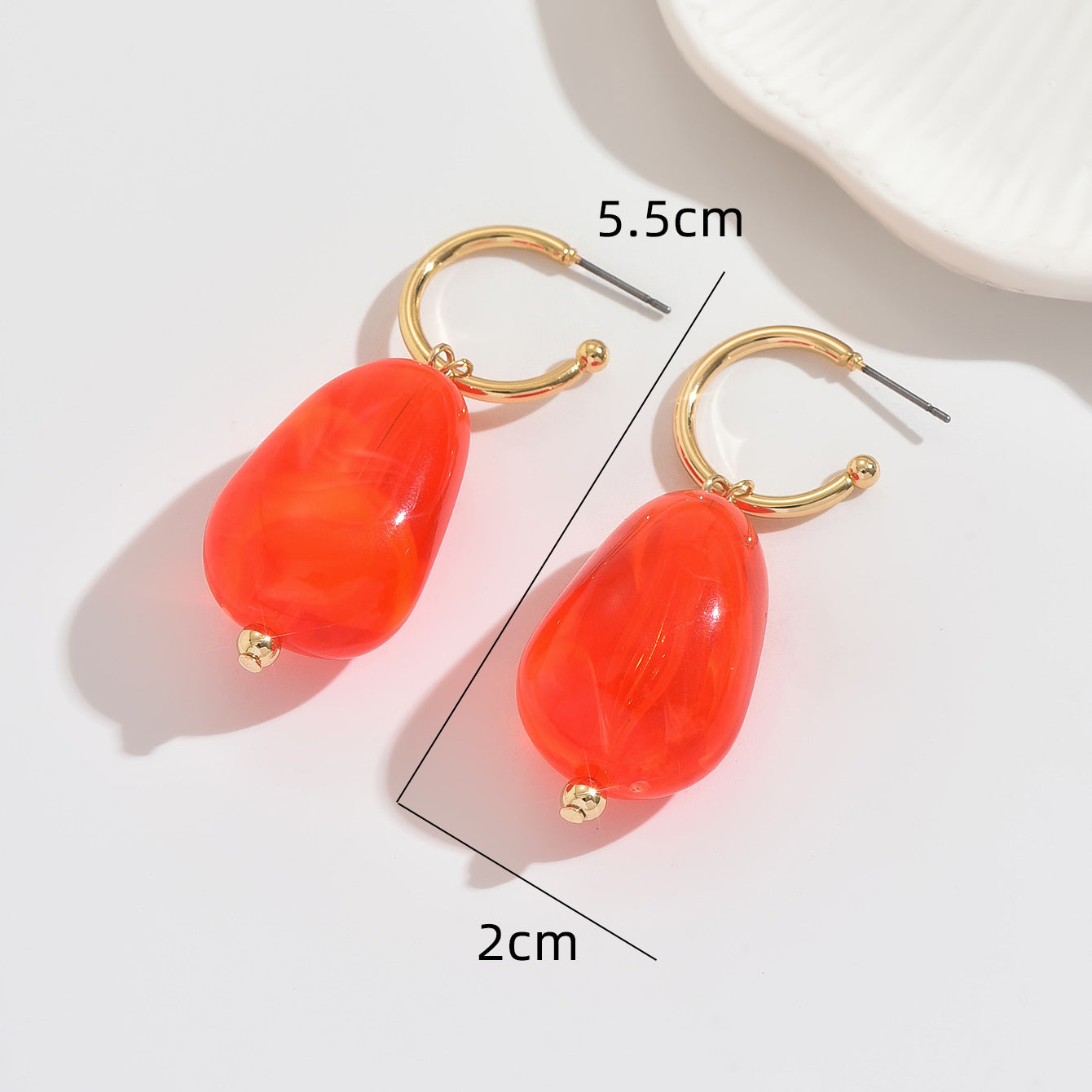 Wholesale Ethnic Style Drop Earrings Resin Teardrop Tassel Jewelry Accessory Party Gift