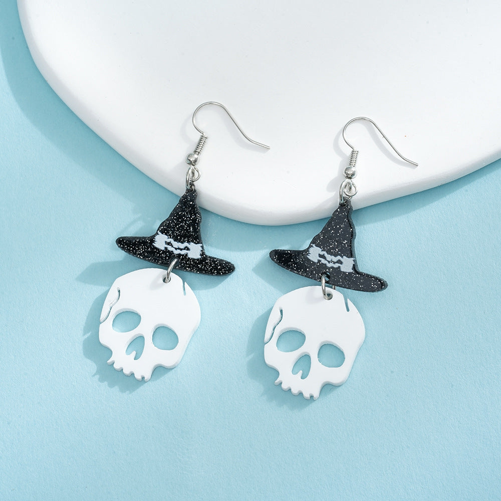 Wholesale Halloween Wizard Hat Acrylic Earrings ACC-ES-AnDao014