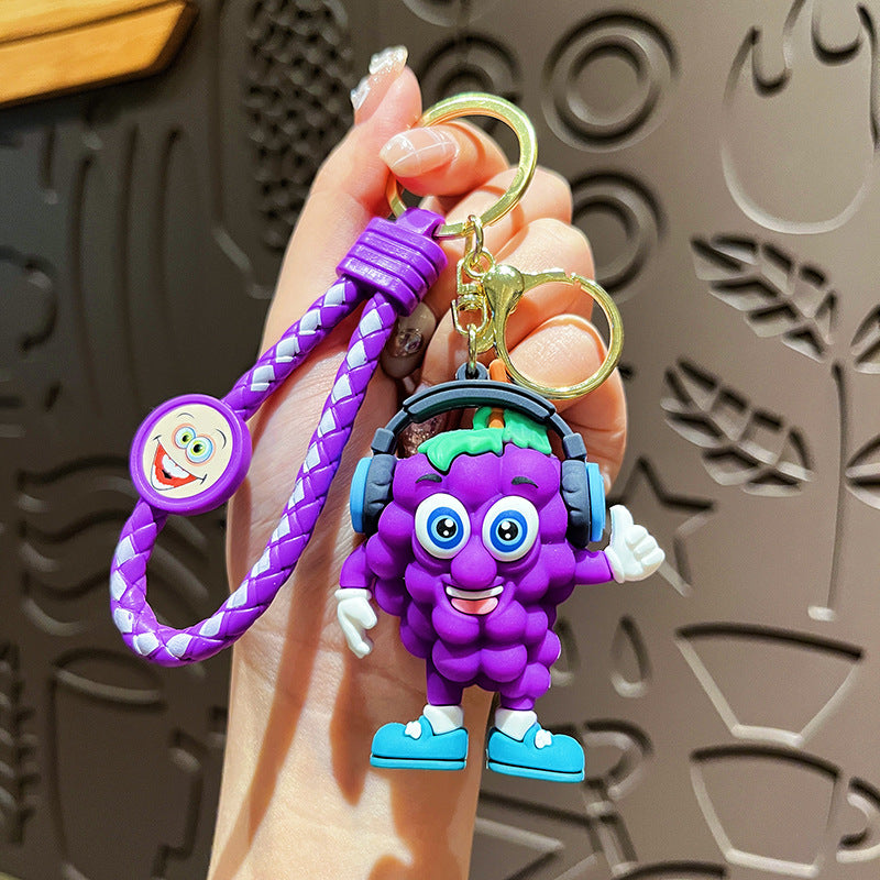 Wholesale Cartoon PVC Soft Glue Cute Fruit Keychains ACC-KC-HangLi011