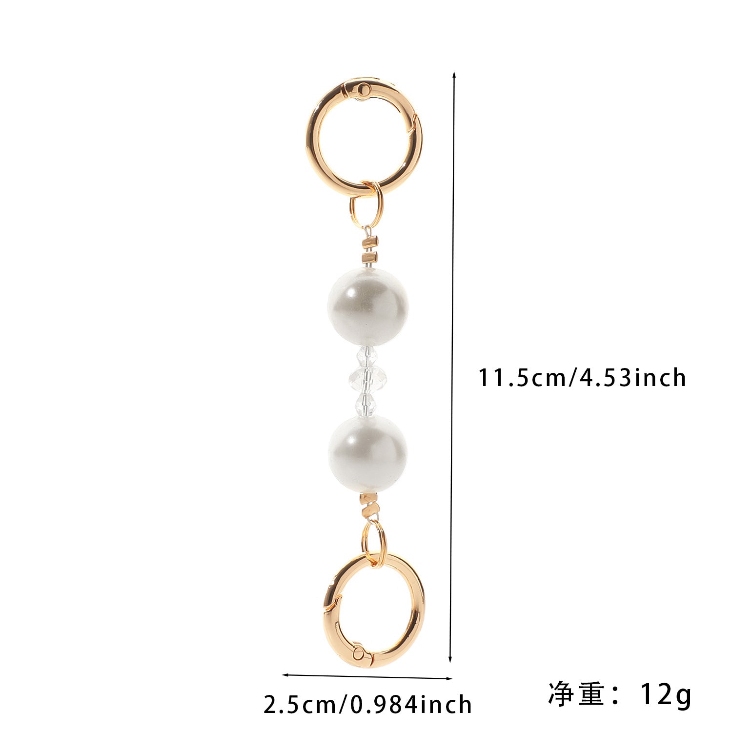 Wholesale Crystal Rhinestone Keychain Bag Charm Chic Handbag Handle Extension Chain Fashion Decorative Purse Pendant Gift Boutique Resale