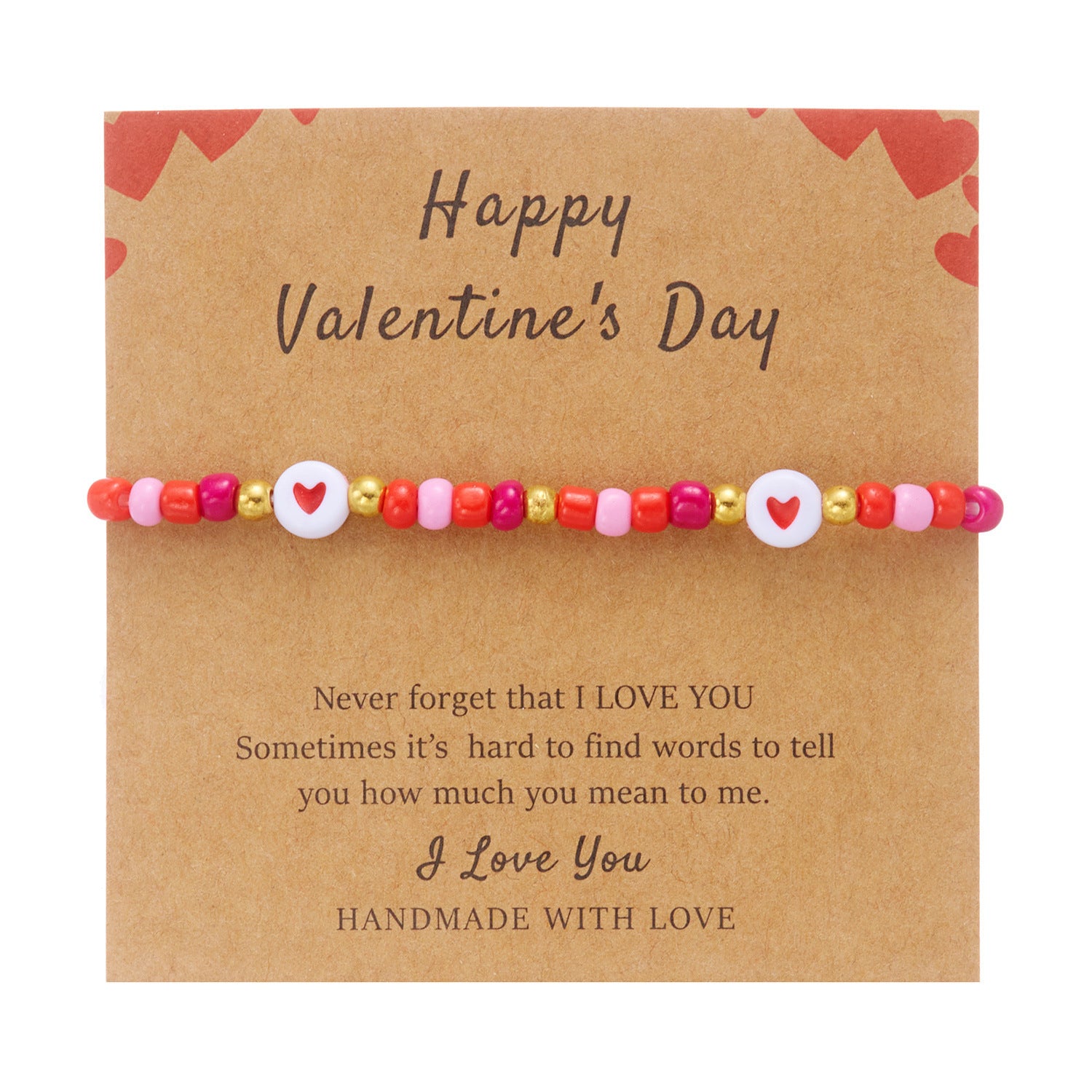 Wholesale Valentine' s Day  romantic heart letter LOVE beaded bracelet
