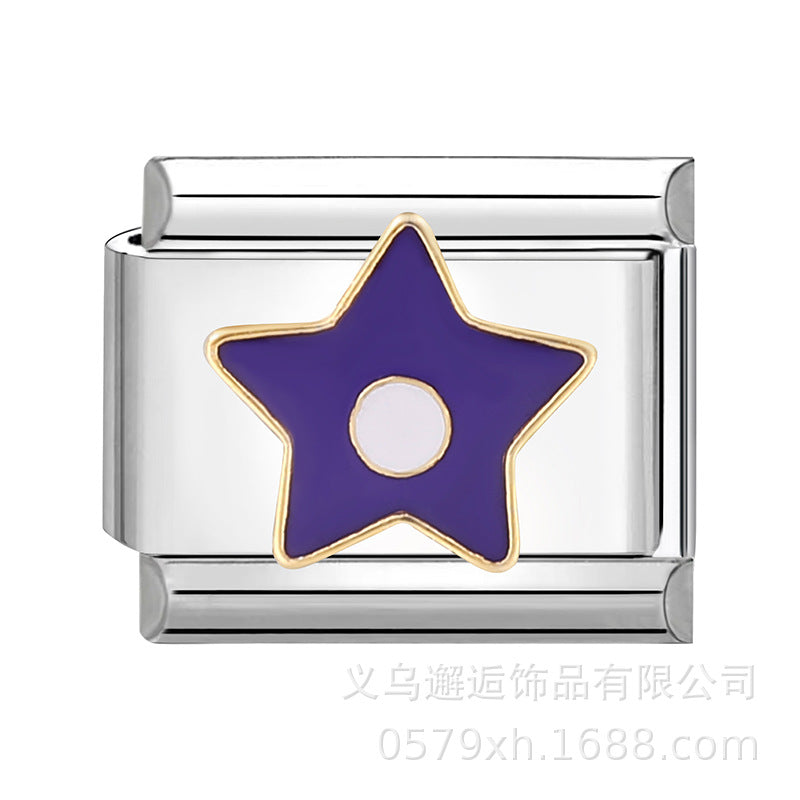 Wholesale  Italian Charm Bracelet 9mm DIY Splicing Removable Cartoon Food Stainless Steel Composable Bracelet