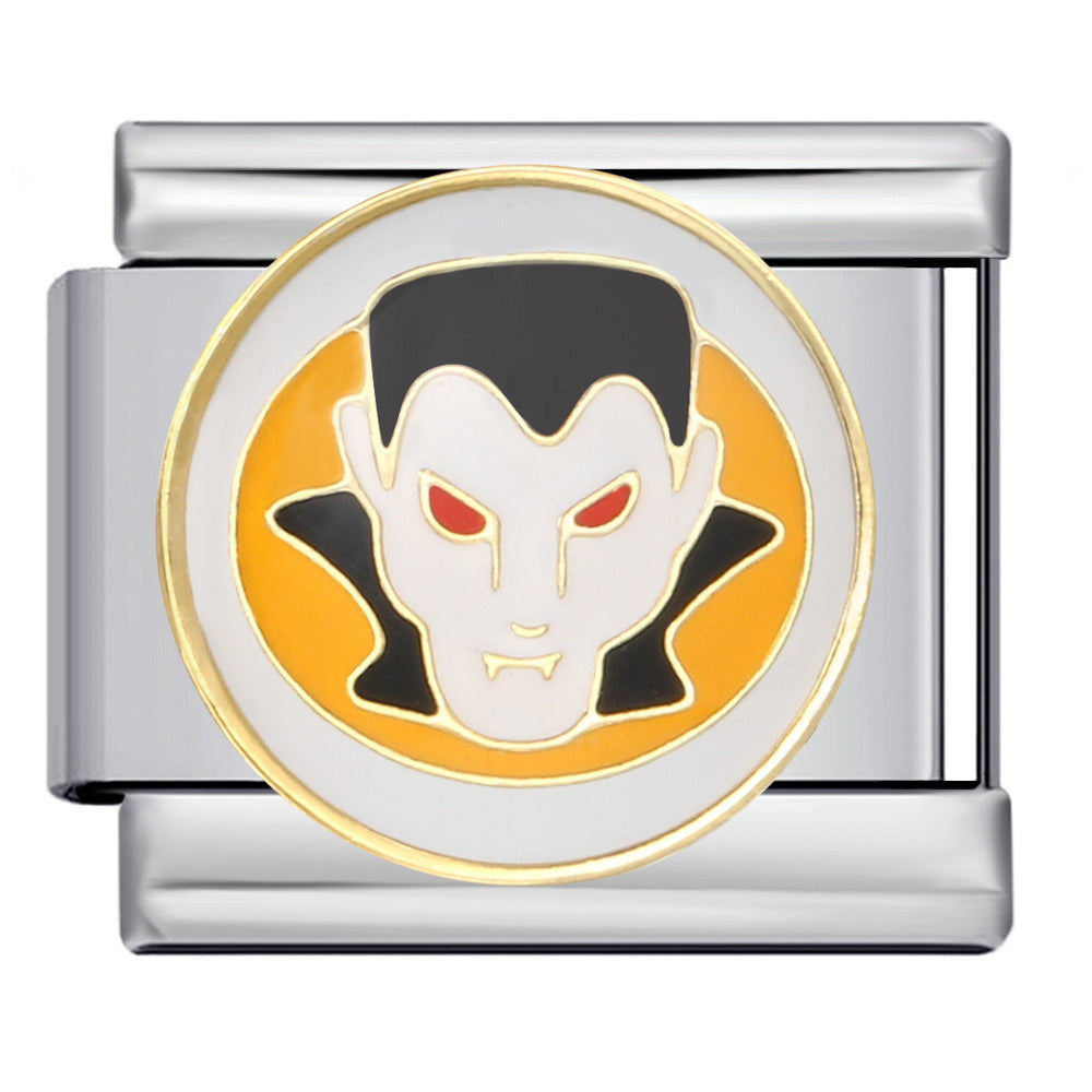 Wholesale Italian Charm Bracelet 9mm DIY Splicing Removable Gothic Halloween Element Stainless Steel Composable Bracelet