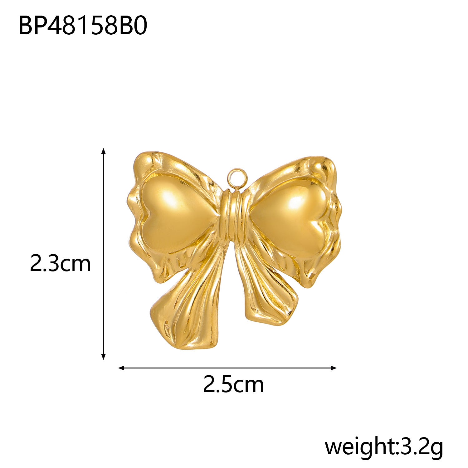 Wholesale Stainless Steel Bow DIY Pendant