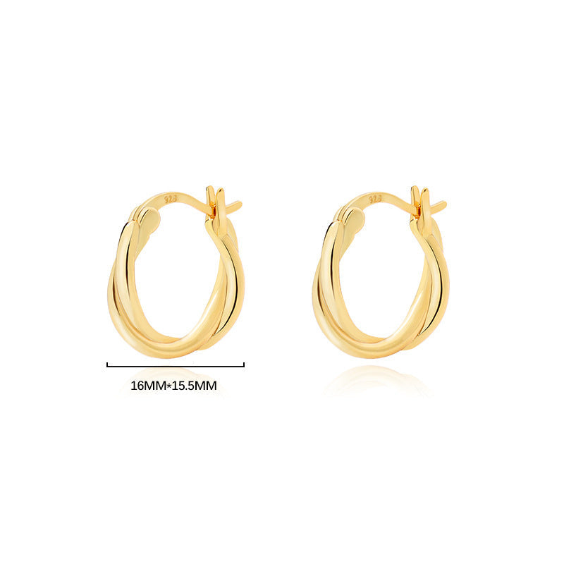 Wholesale Vintage Braided Earrings Round Twist Earrings