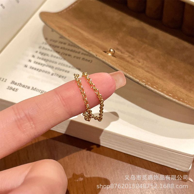 Wholesale Vintage Gold Brushed Lace Ring Adjustable Alloy Retro Style Fashion Accessory for Resale