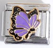 Wholesale Italian Charm Bracelet 9mm DIY Splicing Gold and Silver Butterfly Stainless Steel Composable Bracelet