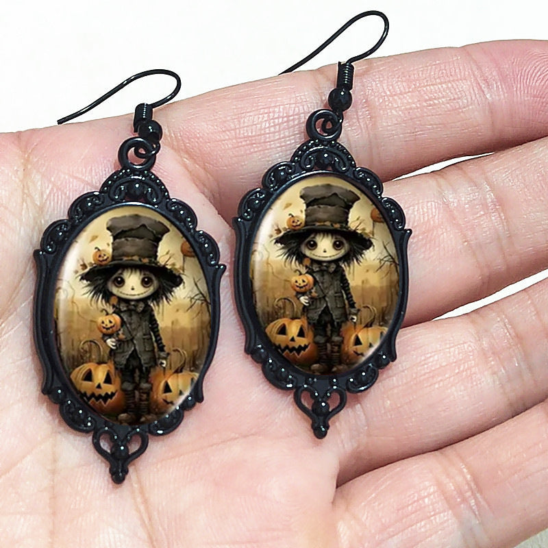 Wholesale Trendy Gothic Cross Raven Pendant Necklace and Earrings Set - Zinc Alloy Electroplated Fashion Accessory for Resale