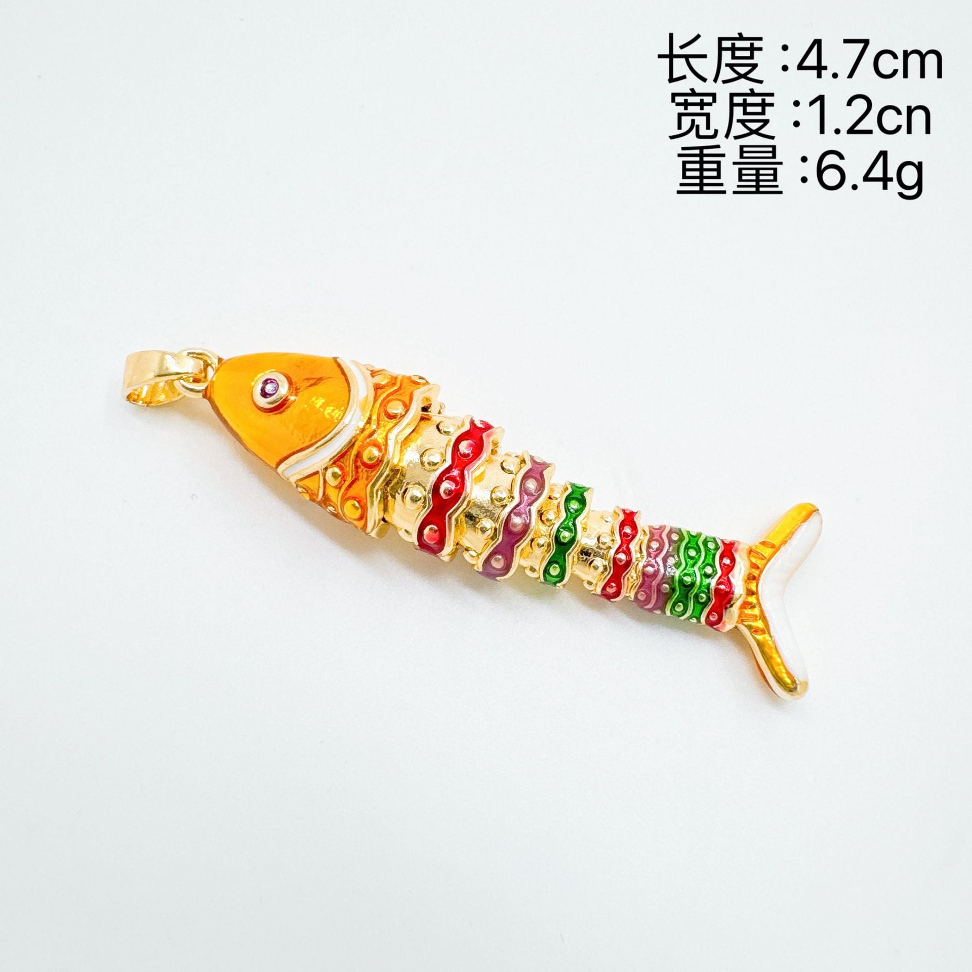 Wholesale Copper Electroplated Fish Pendant Necklace,  Oil-Drip Colorful Design,  Fashion Accessory for Women