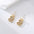 Wholesale cute earrings copper plated real gold earrings
