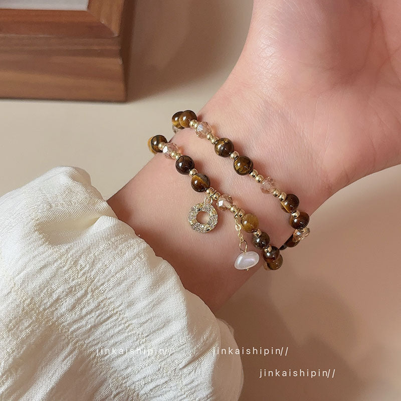 Wholesale Tiger Eye Beaded Bracelet  Stacked Bracelet