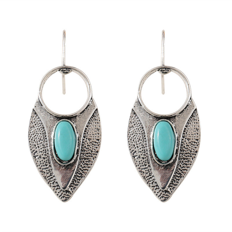 Wholesale Ethnic Turquoise Drop Earrings