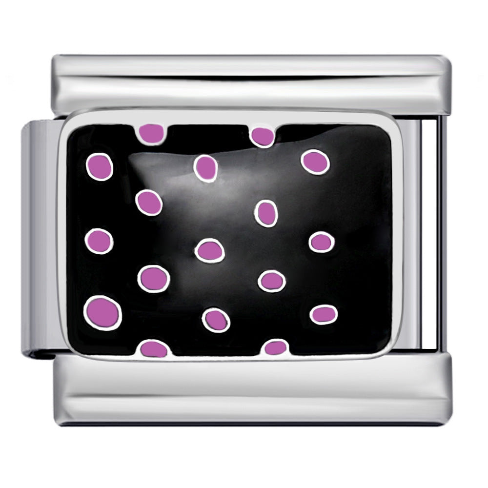 Wholesale 2pcs/pack  Italian Charm Bracelet 9mm DIY Splicing Creative Pattern Stainless Steel Composable Bracelet