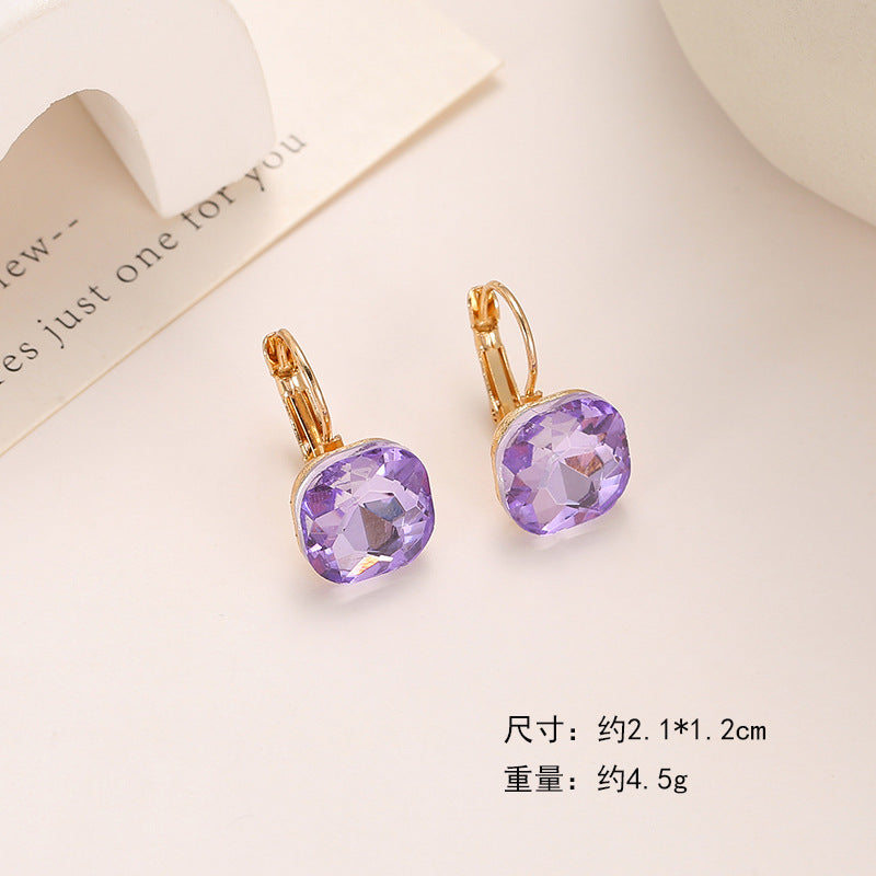 Wholesale Square Crystal Earrings