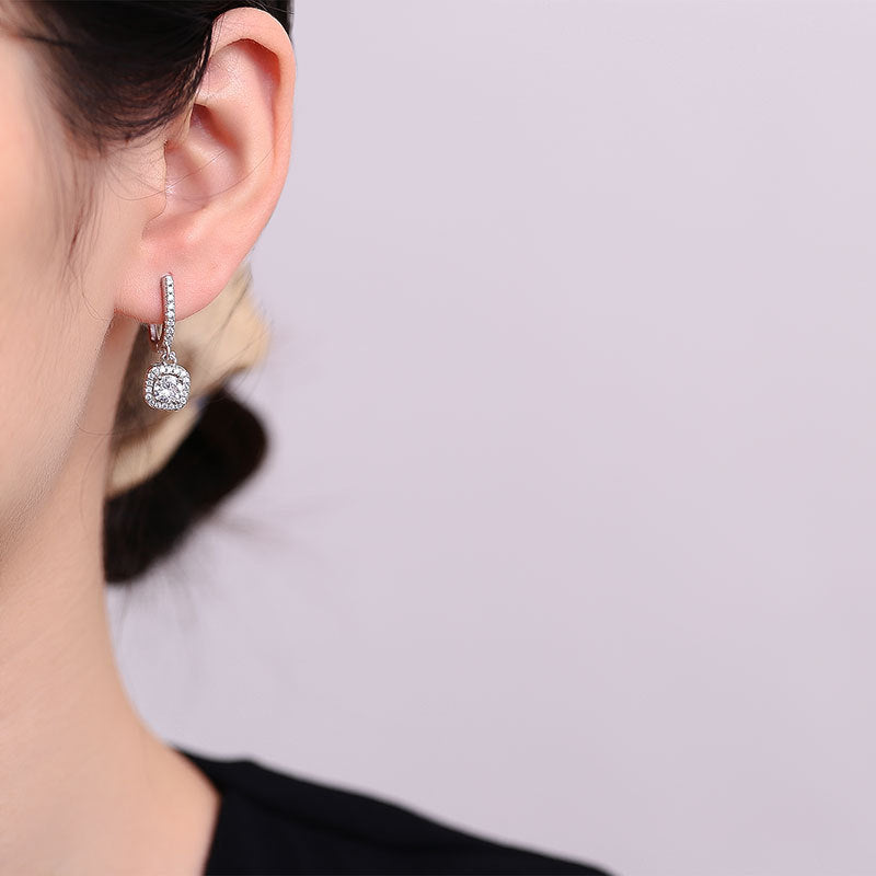 Wholesale Princess Square Bag Anti-allergic Earrings