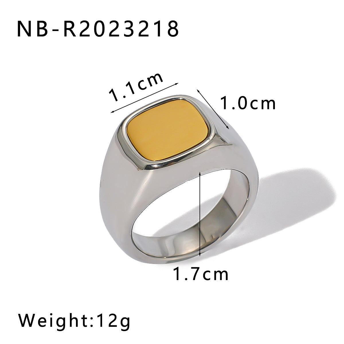 Wholesale Gold Steel Color Matching Cast Stainless Steel Plated 18k Gold Rings ACC-RS-XinY014