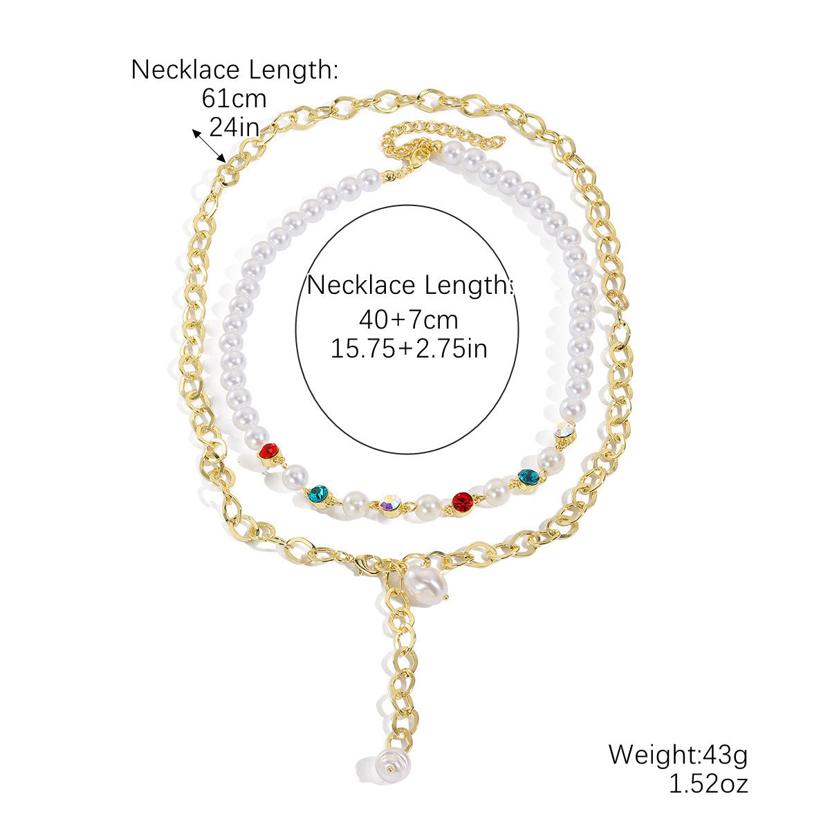 Wholesale Colorful rhinestone pendant multi-pendant necklace