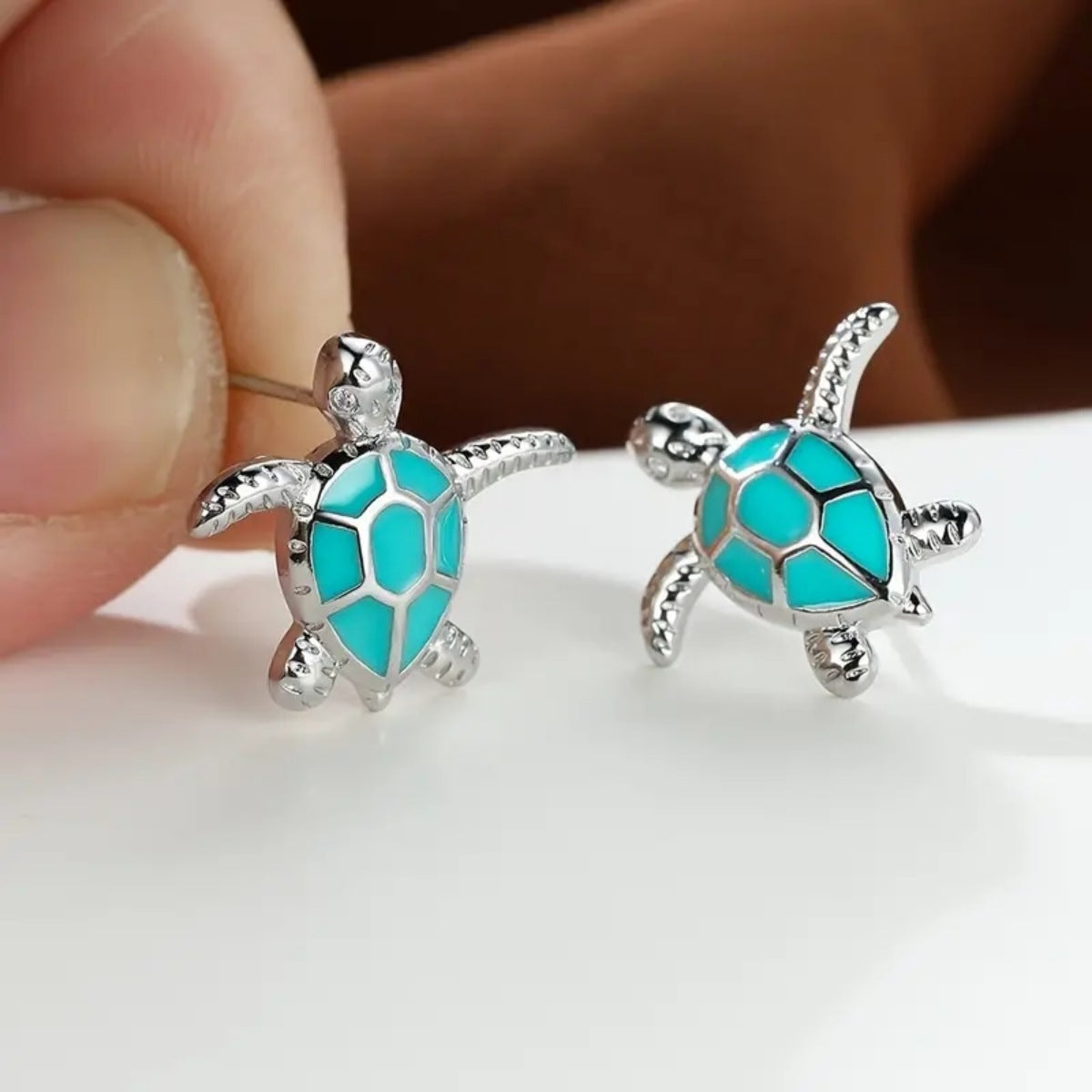 Wholesale  diamond sea turtle earrings